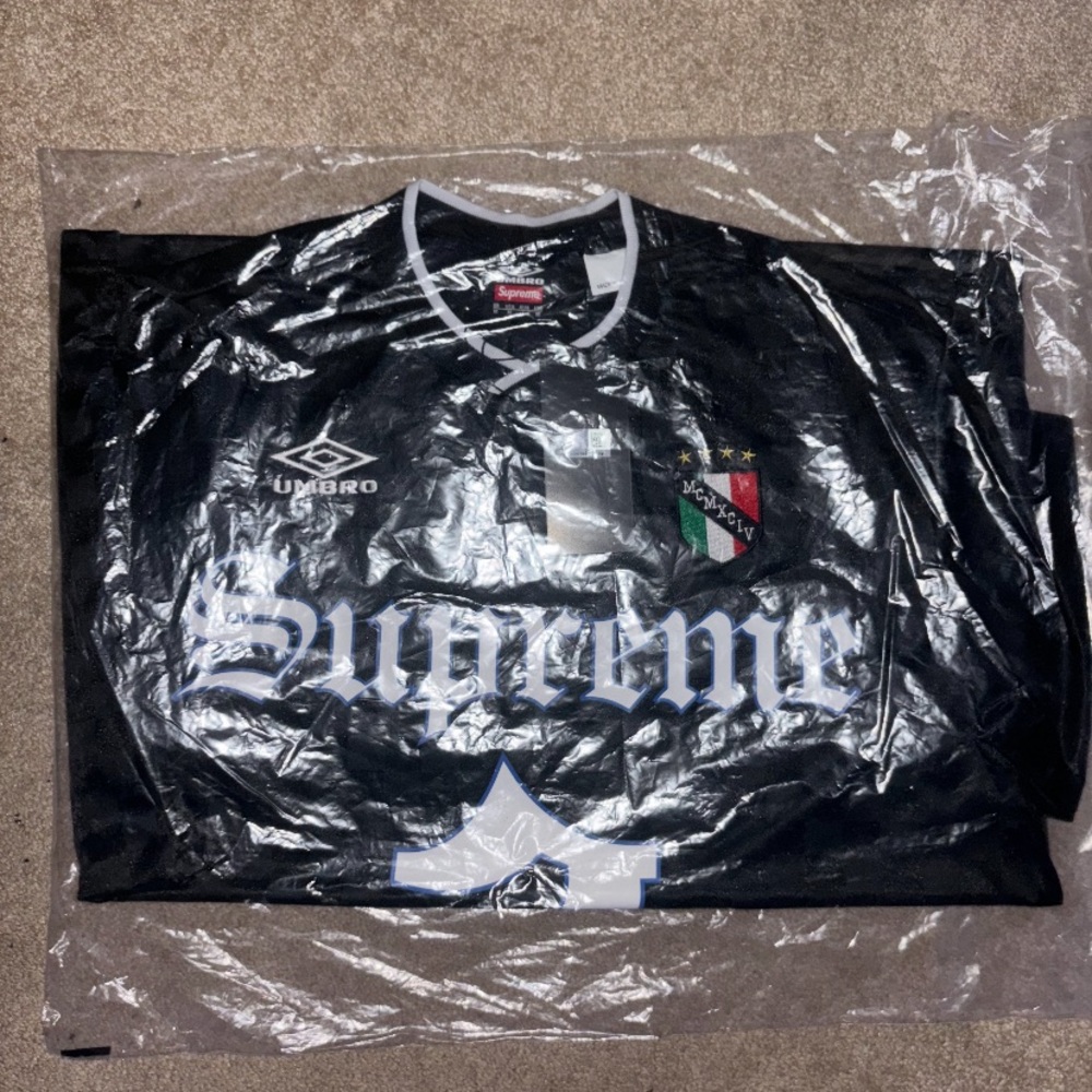Supreme Umbro Black Soccer Jersey NWT